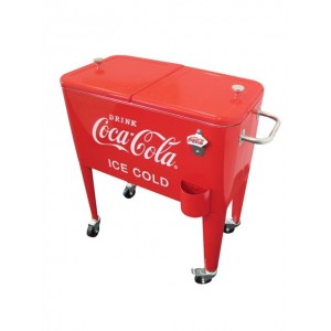 LeighCountry 60 Qt. Coca-Cola Ice Cold Heavy Duty Rolling Cooler UTG1069